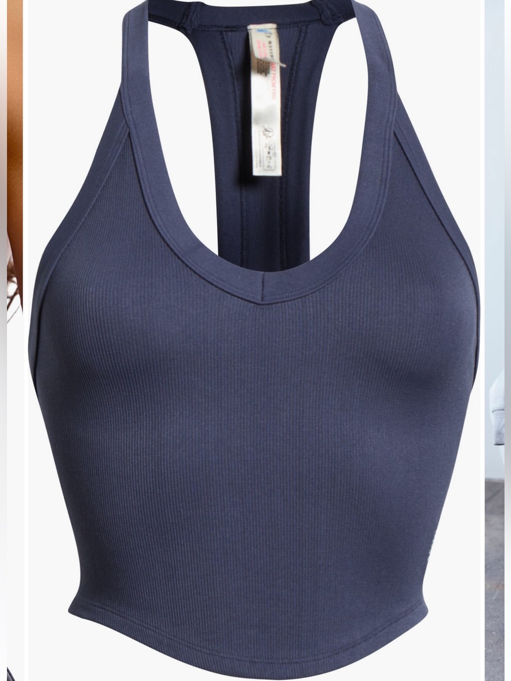 Free People All Clear V-Neck Racerback Tank NWT - Picture 3 of 8